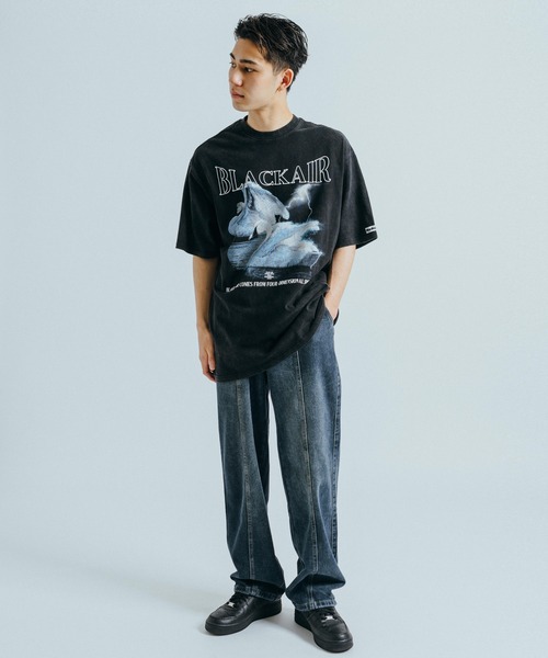 Ressaca(レサーカ)の「オーバーサイズ グラフィックロゴプリント クルーネック半袖Tシャツ(Tシャツ/カットソー・メンズ・ブラック/カーキ/ブラック系その他・M/L/XL/XXL)」の7枚目の写真