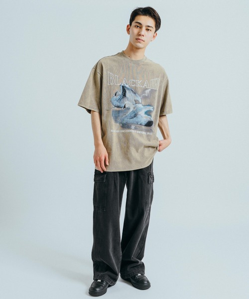Ressaca(レサーカ)の「オーバーサイズ グラフィックロゴプリント クルーネック半袖Tシャツ(Tシャツ/カットソー・メンズ・ブラック/カーキ/ブラック系その他・M/L/XL/XXL)」の10枚目の写真