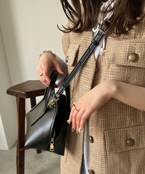 210nouve(トゥージュヌーブ)の「2WAYミニボストンバッグ(ボストンバッグ・レディース・ブラック/グレイッシュベージュ/アイボリー/ブルー・FREE)」の14枚目の写真