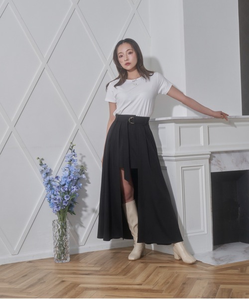 ANDGEEBEE(アンジービー)の「ワンポイントミニT(Tシャツ/カットソー・レディース・ブラック/ホワイト・MEDIUM)」の18枚目の写真