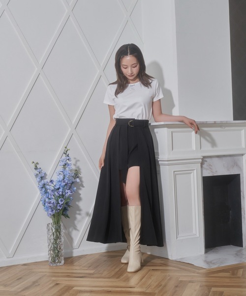 ANDGEEBEE(アンジービー)の「ワンポイントミニT(Tシャツ/カットソー・レディース・ブラック/ホワイト・MEDIUM)」の5枚目の写真