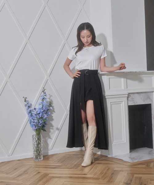 ANDGEEBEE(アンジービー)の「ワンポイントミニT(Tシャツ/カットソー・レディース・ブラック/ホワイト・MEDIUM)」の14枚目の写真