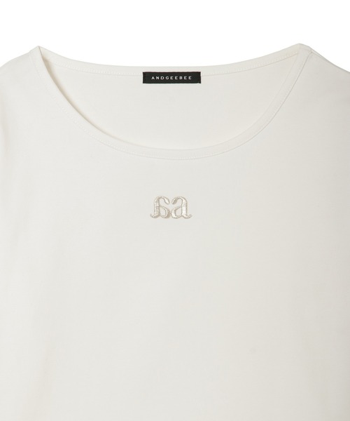 ANDGEEBEE(アンジービー)の「ワンポイントミニT(Tシャツ/カットソー・レディース・ブラック/ホワイト・MEDIUM)」の10枚目の写真