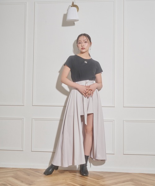 ANDGEEBEE(アンジービー)の「ワンポイントミニT(Tシャツ/カットソー・レディース・ブラック/ホワイト・MEDIUM)」の13枚目の写真