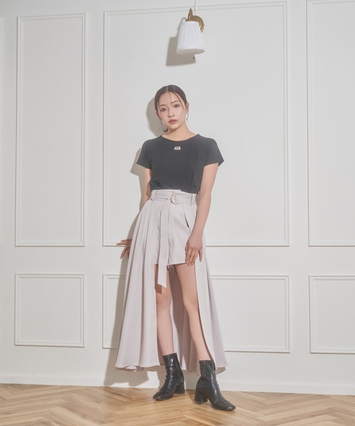 ANDGEEBEE(アンジービー)の「ワンポイントミニT(Tシャツ/カットソー・レディース・ブラック/ホワイト・MEDIUM)」の19枚目の写真