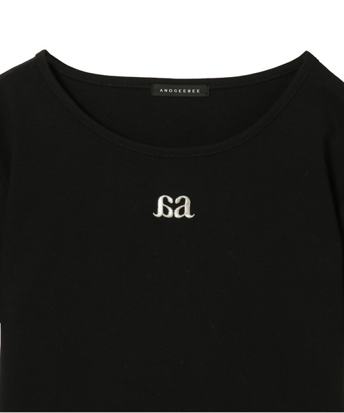 ANDGEEBEE(アンジービー)の「ワンポイントミニT(Tシャツ/カットソー・レディース・ブラック/ホワイト・MEDIUM)」の17枚目の写真