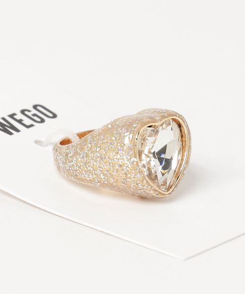 WEGO（ウィゴー）の「WEGO/ビジューハートリング（リング・レディース・ピンク/グリーン/シルバー・FREE）」の12枚目の写真