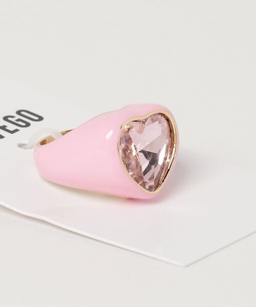 WEGO（ウィゴー）の「WEGO/ビジューハートリング（リング・レディース・ピンク/グリーン/シルバー・FREE）」の11枚目の写真