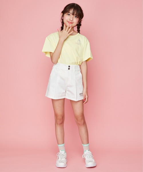 JENNI love（ジェニィラブ）の「ハイウエストショーパン（デニムパンツ・キッズ・ブラック/サックスブルー/ブルー/オフホワイト・140cm/130cm/160cm/150cm）」の5枚目の写真