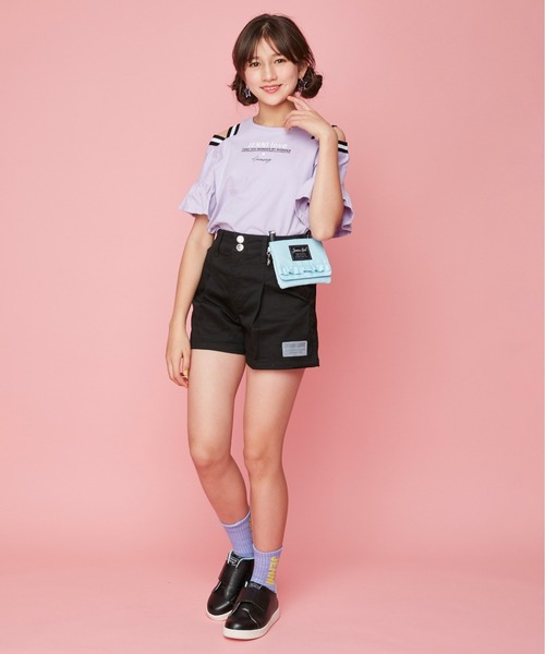 JENNI love（ジェニィラブ）の「ハイウエストショーパン（デニムパンツ・キッズ・ブラック/サックスブルー/ブルー/オフホワイト・140cm/130cm/160cm/150cm）」の11枚目の写真