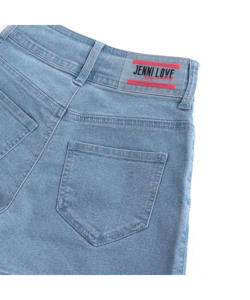 JENNI love（ジェニィラブ）の「ハイウエストショーパン（デニムパンツ・キッズ・ブラック/サックスブルー/ブルー/オフホワイト・140cm/130cm/160cm/150cm）」の16枚目の写真