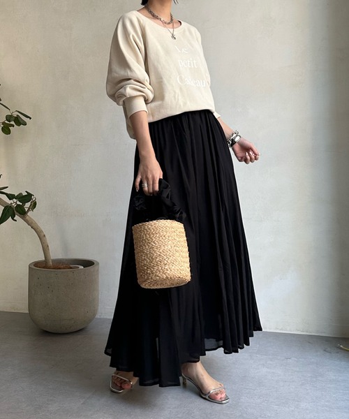 DouDou（ドゥドゥ）の「ロゴスウェット（Tシャツ/カットソー・レディース・アイボリー/オフホワイト/ネイビー・FREE）」の13枚目の写真