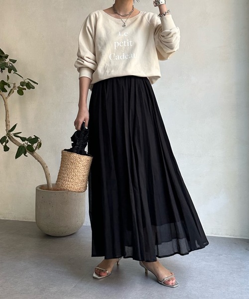 DouDou（ドゥドゥ）の「ロゴスウェット（Tシャツ/カットソー・レディース・アイボリー/オフホワイト/ネイビー・FREE）」の14枚目の写真