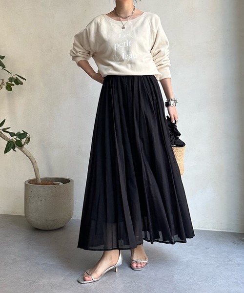 DouDou（ドゥドゥ）の「ロゴスウェット（Tシャツ/カットソー・レディース・アイボリー/オフホワイト/ネイビー・FREE）」の16枚目の写真