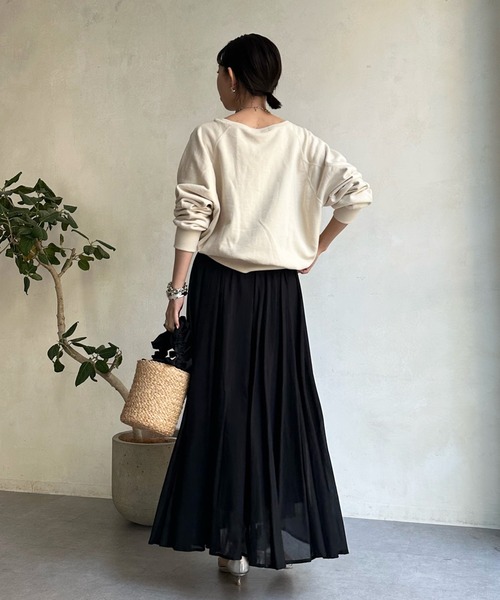 DouDou（ドゥドゥ）の「ロゴスウェット（Tシャツ/カットソー・レディース・アイボリー/オフホワイト/ネイビー・FREE）」の17枚目の写真