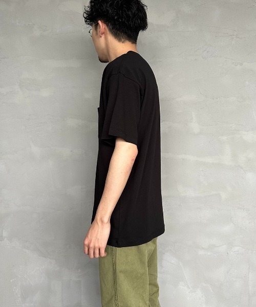 Lee（リー）の「[LEE/リー] ワンポイントロゴ刺繍 ショートスリーブポケットTシャツ（Tシャツ/カットソー・レディース・ホワイト/ブラック・M/L）」の21枚目の写真