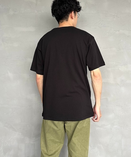 Lee（リー）の「[LEE/リー] ワンポイントロゴ刺繍 ショートスリーブポケットTシャツ（Tシャツ/カットソー・レディース・ホワイト/ブラック・M/L）」の22枚目の写真