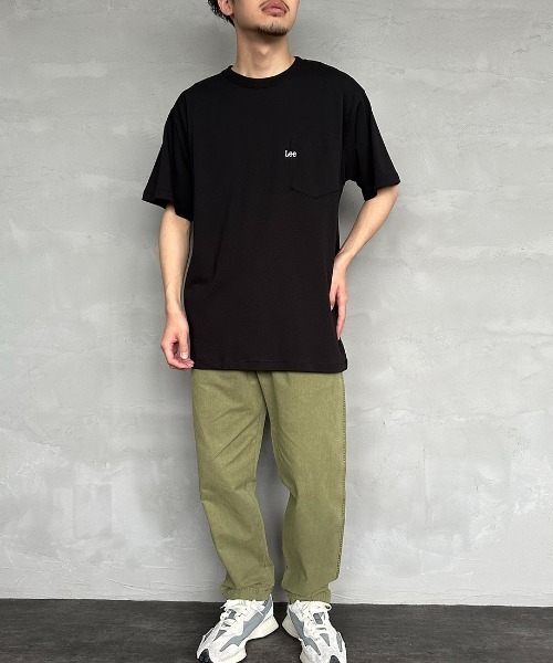 Lee（リー）の「[LEE/リー] ワンポイントロゴ刺繍 ショートスリーブポケットTシャツ（Tシャツ/カットソー・レディース・ホワイト/ブラック・M/L）」の5枚目の写真