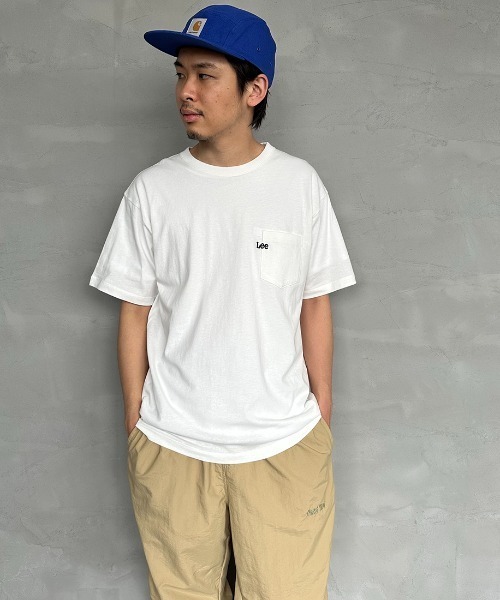 Lee（リー）の「[LEE/リー] ワンポイントロゴ刺繍 ショートスリーブポケットTシャツ（Tシャツ/カットソー・レディース・ホワイト/ブラック・M/L）」の14枚目の写真