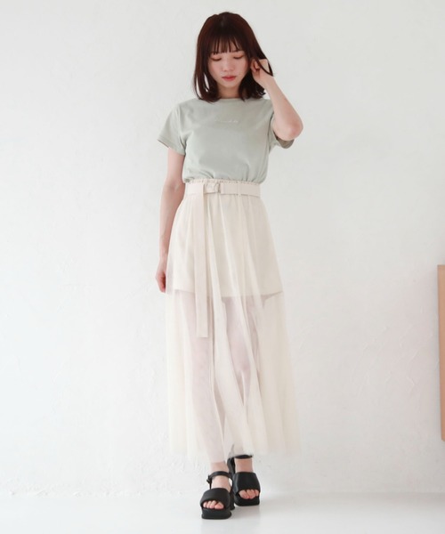 archives(アルシーヴ)の「レイヤードチュールスカート×ショートパンツ(スカート・レディース・ブルー/アイボリー/ブラック・MEDIUM)」の21枚目の写真