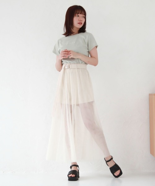 archives(アルシーヴ)の「レイヤードチュールスカート×ショートパンツ(スカート・レディース・ブルー/アイボリー/ブラック・MEDIUM)」の12枚目の写真