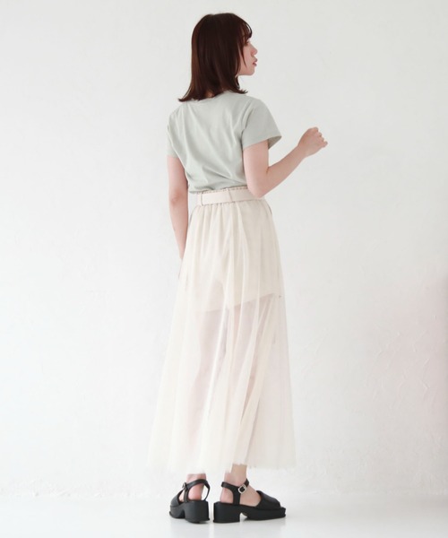 archives(アルシーヴ)の「レイヤードチュールスカート×ショートパンツ(スカート・レディース・ブルー/アイボリー/ブラック・MEDIUM)」の9枚目の写真