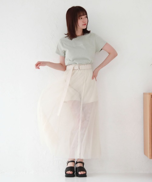 archives(アルシーヴ)の「レイヤードチュールスカート×ショートパンツ(スカート・レディース・ブルー/アイボリー/ブラック・MEDIUM)」の18枚目の写真