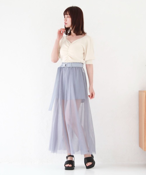 ブルレア　チュールスカート　ショート アルシーヴ archives レイヤードチュールスカート×ショート