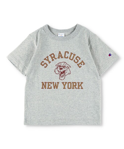 Champion（チャンピオン）の「【Champion チャンピオン】カジュアル半袖Tシャツ（Tシャツ/カットソー・キッズ・レモンイエロー/杢グレー・140/130/100/110/120）」の2枚目の写真