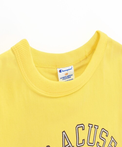 Champion（チャンピオン）の「【Champion チャンピオン】カジュアル半袖Tシャツ（Tシャツ/カットソー・キッズ・レモンイエロー/杢グレー・140/130/100/110/120）」の4枚目の写真