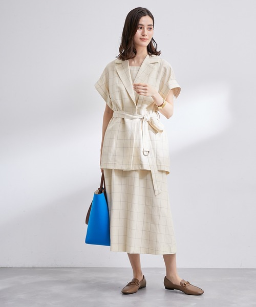 ROPE'（ロペ）の「【雑誌掲載】【洗える】スクエアネックワンピース/セット対応（ワンピース・レディース・キャメル/ホワイト系その他5・38）」の17枚目の写真