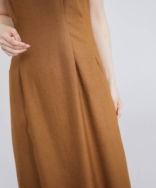 ROPE'（ロペ）の「【雑誌掲載】【洗える】スクエアネックワンピース/セット対応（ワンピース・レディース・キャメル/ホワイト系その他5・38）」の12枚目の写真
