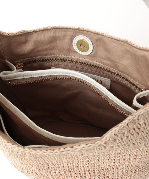 Droite lautreamont（ドロワットロートレアモン）の「アバカタッセルツキバッグ（ハンドバッグ・レディース・ベージュ・FREE）」の6枚目の写真