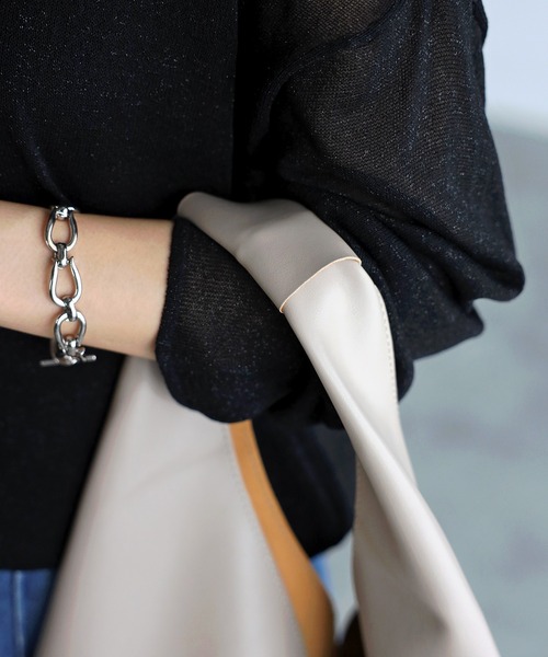 POUTOJOURU（ポートジュール）の「【ポートジュール】 トライアングルトートバッグ フェイクレザー　A4（トートバッグ・レディース・ブラック/ベージュ/グレー・FREE）」の18枚目の写真