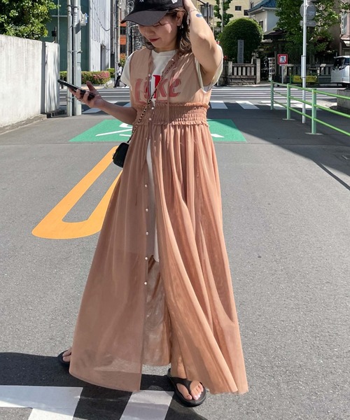 archives(アルシーヴ)の「【LIMITED】3WAY TULLE SHEER NOSLEEVE ONEPIECE(ワンピース・レディース・ブラック/ピンクベージュ/アイボリー・MEDIUM)」の11枚目の写真