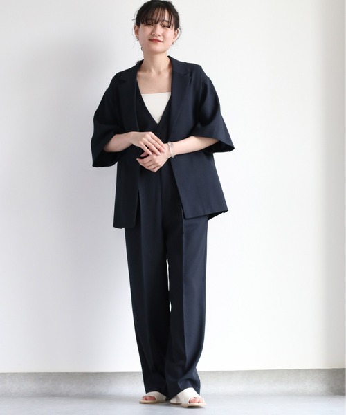 cepo（セポ）の「リネンライクサロペット セットアップ可能（サロペット/オーバーオール・レディース・グリーン/ブラック・M/L）」の12枚目の写真