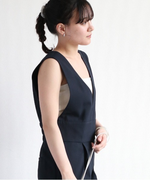 cepo（セポ）の「リネンライクサロペット セットアップ可能（サロペット/オーバーオール・レディース・グリーン/ブラック・M/L）」の15枚目の写真