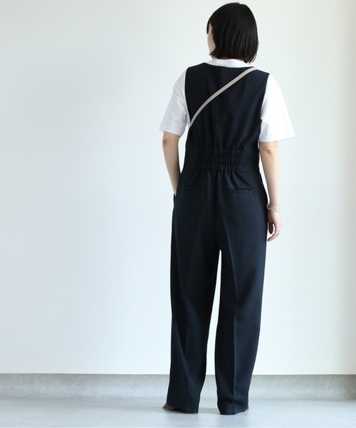 cepo（セポ）の「リネンライクサロペット セットアップ可能（サロペット/オーバーオール・レディース・グリーン/ブラック・M/L）」の7枚目の写真