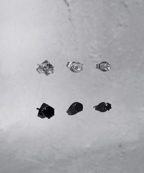 SBG（エスビー）の「SBG ストーンスタッドピアス（ピアス（片耳用）・メンズ・ブラック/シルバー/ブラック系その他/シルバー系その他/ブラック系その他2/シルバー系その他2・FREE）」の17枚目の写真