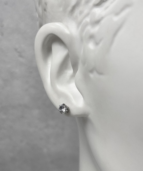 SBG（エスビー）の「SBG ストーンスタッドピアス（ピアス（片耳用）・メンズ・ブラック/シルバー/ブラック系その他/シルバー系その他/ブラック系その他2/シルバー系その他2・FREE）」の12枚目の写真