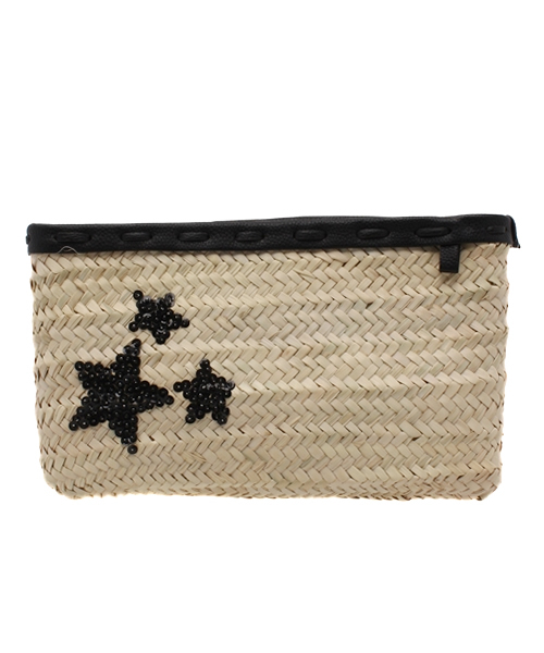 URBAN RESEARCH(アーバンリサーチ)の「UR jujube STAR CLUTH BAG(クラッチバッグ・レディース・ホワイト/シルバー/ブラック・FREE)」の2枚目の写真