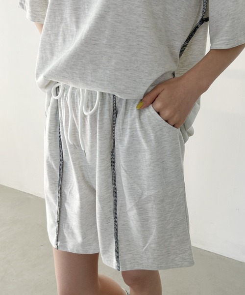 wears(ウェアーズ)の「ステッチデザイン無地セットアップルームウェア リラックスウェア(ルームウェア/パジャマ・レディース・ライトグレー/ブラック/オレンジ・FREE)」の12枚目の写真