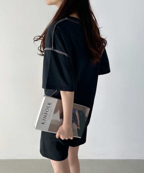 wears(ウェアーズ)の「ステッチデザイン無地セットアップルームウェア リラックスウェア(ルームウェア/パジャマ・レディース・ライトグレー/ブラック/オレンジ・FREE)」の19枚目の写真
