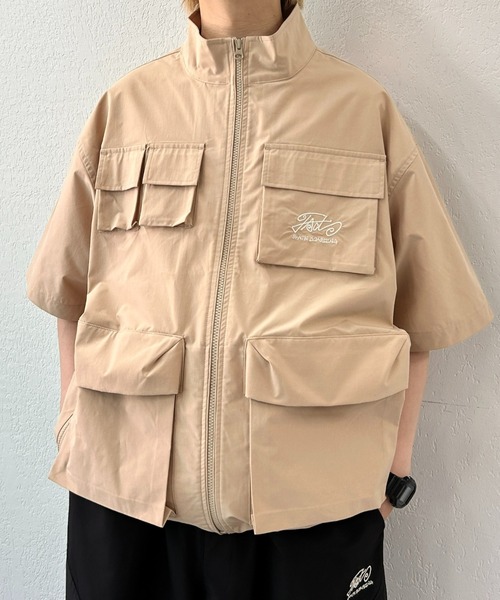 WHO'S WHO gallery（フーズフーギャラリー）の「COOPER FACT スタンドカラーミリタリーシャツ（シャツ/ブラウス・メンズ・ブラック/アイボリー/ベージュ・FREE）」の3枚目の写真