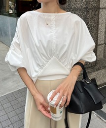 CAPRICIEUX LE'MAGE | リブ切替パフブラウス(シャツ/ブラウス)