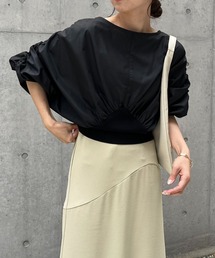 CAPRICIEUX LE'MAGE | リブ切替パフブラウス(シャツ/ブラウス)