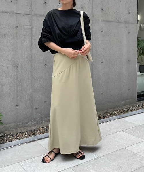 CAPRICIEUX LE'MAGE（カプリシューレマージュ）の「リブ切替パフブラウス（シャツ/ブラウス・レディース・ブラック/ホワイト/ベージュ・FREE）」の21枚目の写真