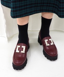 厚底ビジューローファー 8980721