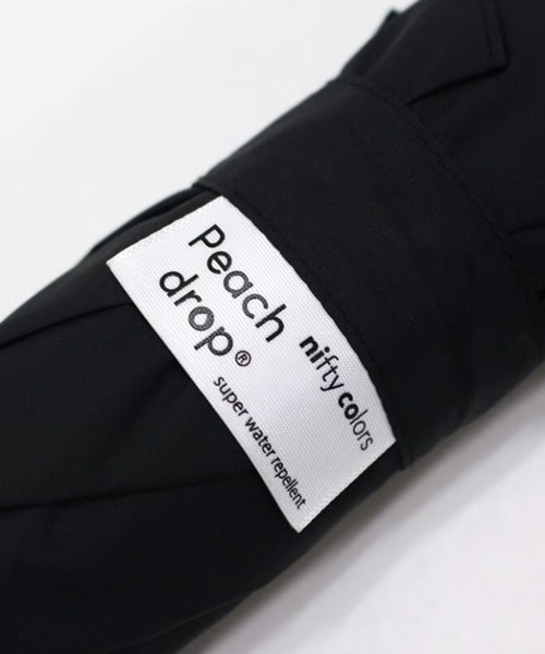 nifty colors（ニフティーカラーズ）の「【nifty colors】晴雨兼用 折りたたみ 耐風 ピーチドロップミニ55 1660（折りたたみ傘・レディース・ネイビー/ホワイト/ライトグリーン/グレー/ブラック/ライトピンク・FREE）」の10枚目の写真