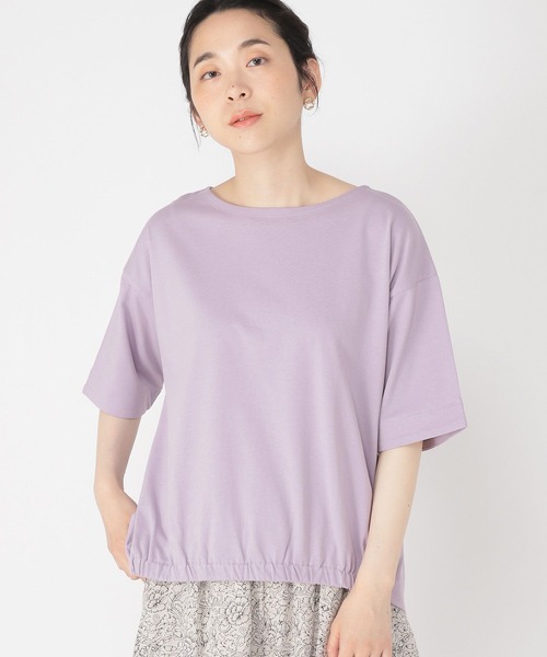 studio CLIP(スタディオクリップ)の「【抗菌防臭/紫外線防止】ギャザーヘムプルオーバー(Tシャツ/カットソー・レディース・ライトグレー/ブラック/オフホワイト/ラベンダー・FREE)」の4枚目の写真